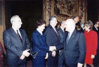 Intervento del Presidente della Repubblica Oscar Luigi Scalfaro alla cerimonia di consegna delle "Stelle al merito del lavoro" ai nuovi Maestri del lavoro del Lazio e dell'Umbria