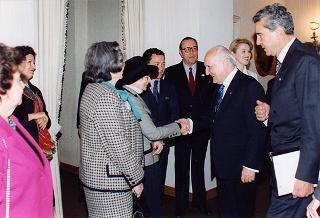 Intervento del Presidente della Repubblica Oscar Luigi Scalfaro alla proiezione del film "Paisà" di Roberto Rossellini