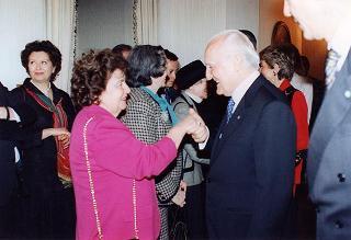 Intervento del Presidente della Repubblica Oscar Luigi Scalfaro alla proiezione del film "Paisà" di Roberto Rossellini