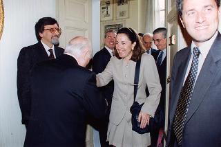 Intervento del Presidente della Repubblica Oscar Luigi Scalfaro alla proiezione del film "Paisà" di Roberto Rossellini