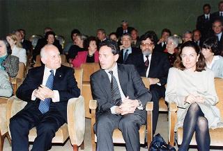 Intervento del Presidente della Repubblica Oscar Luigi Scalfaro alla proiezione del film "Paisà" di Roberto Rossellini