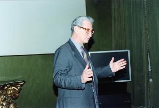 Intervento del Presidente della Repubblica Oscar Luigi Scalfaro alla proiezione del film "Paisà" di Roberto Rossellini