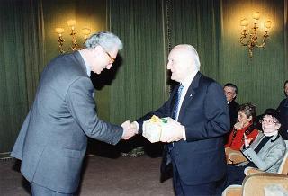 Intervento del Presidente della Repubblica Oscar Luigi Scalfaro alla proiezione del film "Paisà" di Roberto Rossellini