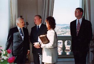 Incontro del Presidente della Repubblica Oscar Luigi Scalfaro con il presidente della Repubblica dell'Ucraina Leonid Kuchma e la signora Kouchma