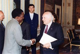 Incontro del Presidente della Repubblica Oscar Luigi Scalfaro con Sylvestre Ntibantunganya, Presidente della Repubblica del Burundi