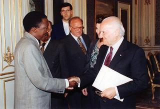 Incontro del Presidente della Repubblica Oscar Luigi Scalfaro con Sylvestre Ntibantunganya, Presidente della Repubblica del Burundi