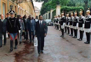 Incontro del Presidente della Repubblica Oscar Luigi Scalfaro con Omar Bongo, Presidente della Repubblica del Gabon