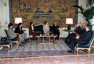 Ake Malm, presidente dell'Associazione della stampa estera in Italia, con alcuni componenti il Consiglio direttivo