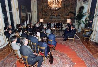 Mauro Miccio, presidente della Federazione relazioni pubbliche italiana, con una rappresentanza del sodalizio, per il 25° anniversario di fondazione della FERPI
