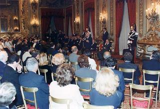 Il Presidente della Repubblica Oscar Luigi Scalfaro riceve il comitato d'onore, la giuria e i candidati ai Premi David di Donatello per il 1995