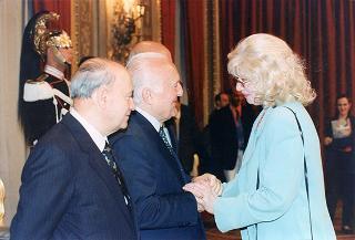 Il Presidente della Repubblica Oscar Luigi Scalfaro riceve il comitato d'onore, la giuria e i candidati ai Premi David di Donatello per il 1995