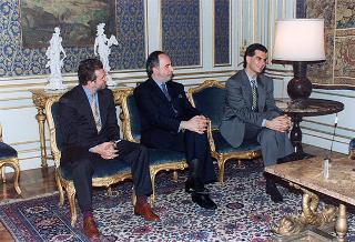 Prefetto Enzo Mosino, presidente dell'Associazione nazionale funzionari dell'Amministrazione civile dell'Interno, con gli esponenti dell'ANFACI, e pref. prof. Vittorio Stelo, direttore generale per l'Amministrazione generale e per gli affari del personale del Ministero dell'interno