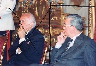 Il Presidente della Repubblica Oscar Luigi Scalfaro riceve in udienza il prof. Marcello Panettoni, presidente dell'Unione delle Province d'Italia, con i presidenti neo-eletti delle Province