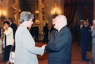 Il Presidente della Repubblica Oscar Luigi Scalfaro riceve in udienza il prof. Marcello Panettoni, presidente dell'Unione delle Province d'Italia, con i presidenti neo-eletti delle Province