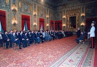 Il Presidente della Repubblica Oscar Luigi Scalfaro riceve in udienza il prof. Marcello Panettoni, presidente dell'Unione delle Province d'Italia, con i presidenti neo-eletti delle Province