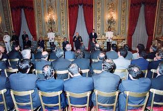 Il Presidente della Repubblica Oscar Luigi Scalfaro riceve in udienza il prof. Marcello Panettoni, presidente dell'Unione delle Province d'Italia, con i presidenti neo-eletti delle Province