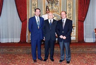 Il Presidente della Repubblica Oscar Luigi Scalfaro riceve in udienza il prof. Marcello Panettoni, presidente dell'Unione delle Province d'Italia, con i presidenti neo-eletti delle Province