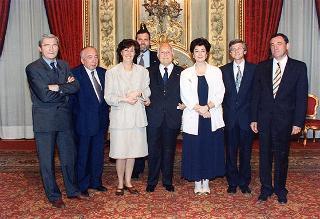 Il Presidente della Repubblica Oscar Luigi Scalfaro riceve in udienza il prof. Marcello Panettoni, presidente dell'Unione delle Province d'Italia, con i presidenti neo-eletti delle Province