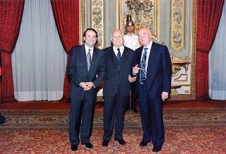 Il Presidente della Repubblica Oscar Luigi Scalfaro riceve in udienza il prof. Marcello Panettoni, presidente dell'Unione delle Province d'Italia, con i presidenti neo-eletti delle Province