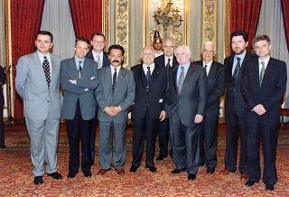 Il Presidente della Repubblica Oscar Luigi Scalfaro riceve in udienza il prof. Marcello Panettoni, presidente dell'Unione delle Province d'Italia, con i presidenti neo-eletti delle Province