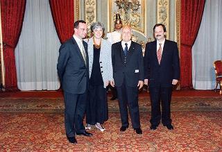 Il Presidente della Repubblica Oscar Luigi Scalfaro riceve in udienza il prof. Marcello Panettoni, presidente dell'Unione delle Province d'Italia, con i presidenti neo-eletti delle Province