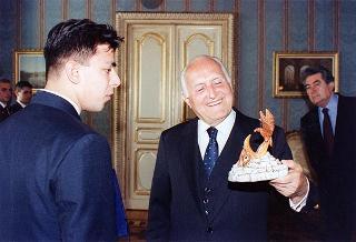 Delegazione di allievi dell'Accademia Aeronautica di Pozzuoli, in servizio di guardia d'onore al Palazzo del Quirinale