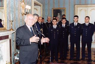 Delegazione di allievi dell'Accademia Aeronautica di Pozzuoli, in servizio di guardia d'onore al Palazzo del Quirinale