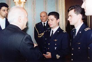 Delegazione di allievi dell'Accademia Aeronautica di Pozzuoli, in servizio di guardia d'onore al Palazzo del Quirinale