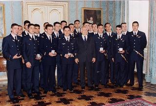 Delegazione di allievi dell'Accademia Aeronautica di Pozzuoli, in servizio di guardia d'onore al Palazzo del Quirinale