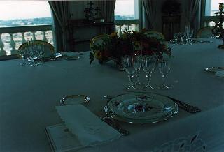 Presidente della Repubblica di Malta e signora Bonnici: tavola e fiori
