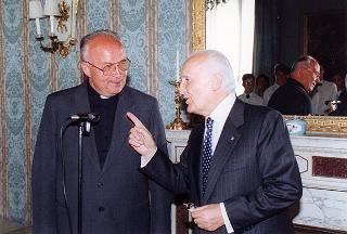 Colazione nei giardini del Quirinale offerta da Marianna Scalfaro ad un gruppo di giovani slovacchi