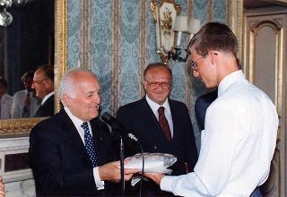 Colazione nei giardini del Quirinale offerta da Marianna Scalfaro ad un gruppo di giovani slovacchi