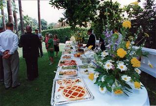 Colazione nei giardini del Quirinale offerta da Marianna Scalfaro ad un gruppo di giovani slovacchi