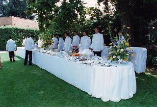 Colazione nei giardini del Quirinale offerta da Marianna Scalfaro ad un gruppo di giovani slovacchi