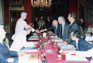 Intervento del Presidente della Repubblica Oscar Luigi Scalfaro alla riunione del Consiglio Supremo di Difesa