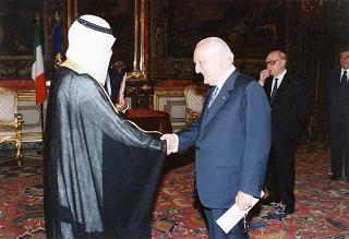 Mohamed bin Nawaf bin Abdul Aziz Al Saud, nuovo ambasciatore del Regno dell'Arabia Saudita: presentazione lettere credenziali