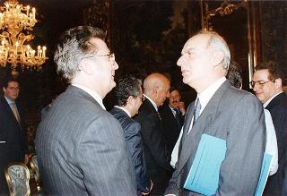 Il Presidente della Repubblica Oscar Luigi Scalfaro riceve Alessandra Guerra, presidente della Conferenza dei presidenti delle Regioni e delle Province Autonome, ed i componenti la Conferenza