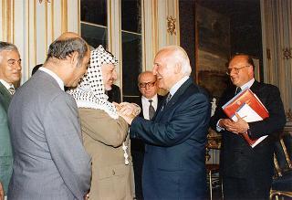 Incontro del Presidente della Repubblica Oscar Luigi Scalfaro con Yasser Arafat, Presidente dell'Autorità Nazionale Palestinese