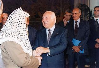 Incontro del Presidente della Repubblica Oscar Luigi Scalfaro con Yasser Arafat, Presidente dell'Autorità Nazionale Palestinese