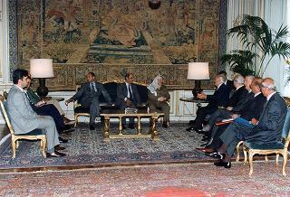 Incontro del Presidente della Repubblica Oscar Luigi Scalfaro con Yasser Arafat, Presidente dell'Autorità Nazionale Palestinese