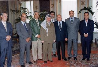 Incontro del Presidente della Repubblica Oscar Luigi Scalfaro con Yasser Arafat, Presidente dell'Autorità Nazionale Palestinese