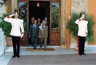 Incontro del Presidente della Repubblica Oscar Luigi Scalfaro con Yasser Arafat, Presidente dell'Autorità Nazionale Palestinese