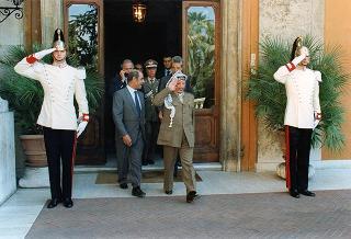 Incontro del Presidente della Repubblica Oscar Luigi Scalfaro con Yasser Arafat, Presidente dell'Autorità Nazionale Palestinese