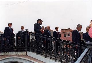 Intervento del Presidente della Repubblica a Venezia per assistere alla Regata Storica e alla proiezione del film "Par-dela les nuages", presentato nell'ambito della 52^ Mostra internazionale d'arte cinematografica