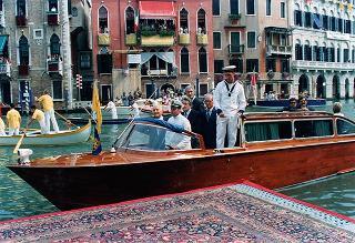 Intervento del Presidente della Repubblica a Venezia per assistere alla Regata Storica e alla proiezione del film "Par-dela les nuages", presentato nell'ambito della 52^ Mostra internazionale d'arte cinematografica