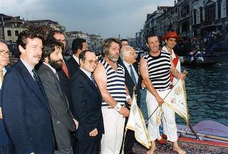 Intervento del Presidente della Repubblica a Venezia per assistere alla Regata Storica e alla proiezione del film "Par-dela les nuages", presentato nell'ambito della 52^ Mostra internazionale d'arte cinematografica