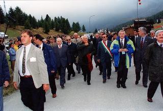 Visita del Presidente della Repubblica al Santuario di Nostra Signora d'Europa in Motta di Campodolcino, in occasione della celebrazione del 50° anniversario di fondazione delle ACLI milanesi