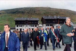 Visita del Presidente della Repubblica al Santuario di Nostra Signora d'Europa in Motta di Campodolcino, in occasione della celebrazione del 50° anniversario di fondazione delle ACLI milanesi