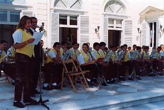 Giovani componenti il concerto bandistico "I ragazzi di Don Bosco" e successiva colazione