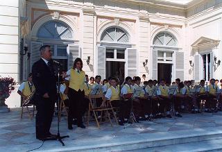 Giovani componenti il concerto bandistico "I ragazzi di Don Bosco" e successiva colazione